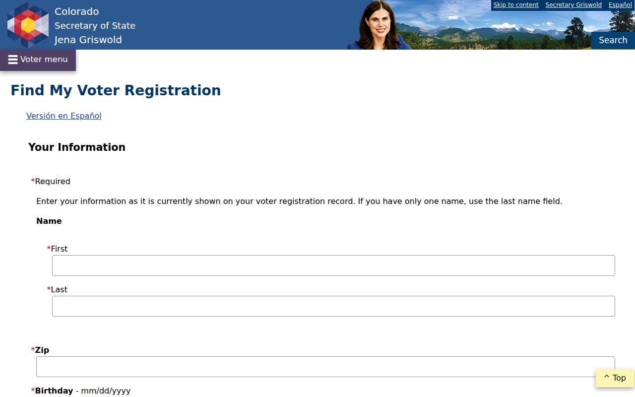 Colorado voter registration lookup for Littleton
