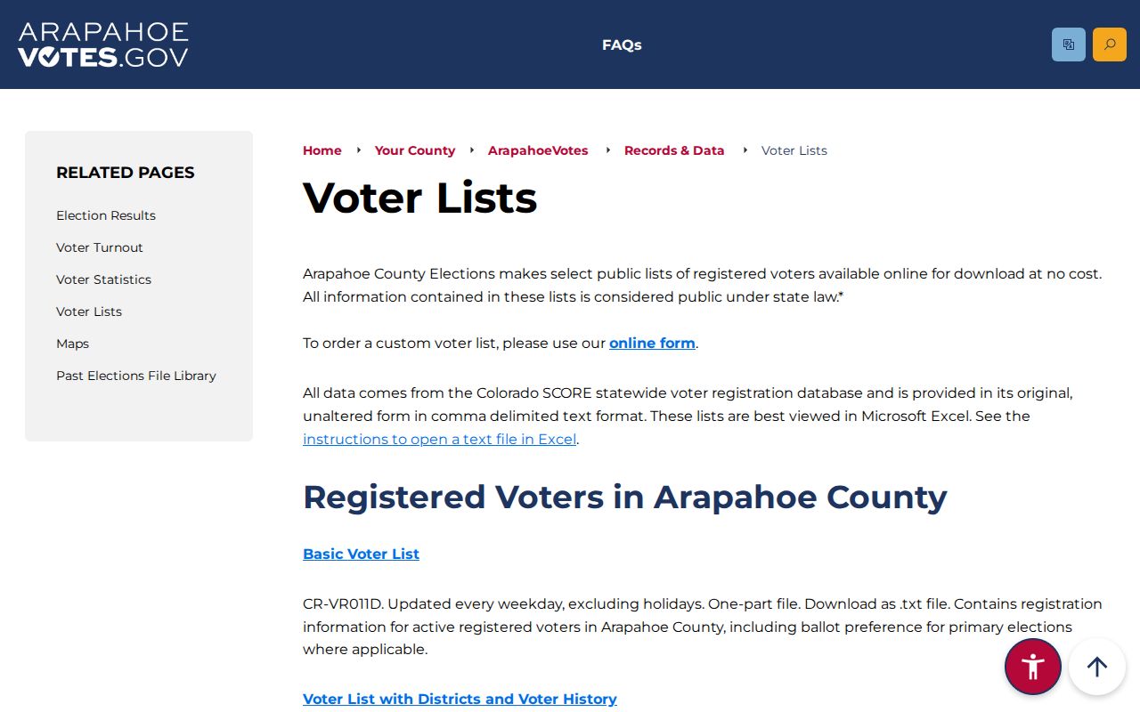 Littleton resident lookup Arapahoe voter lists
