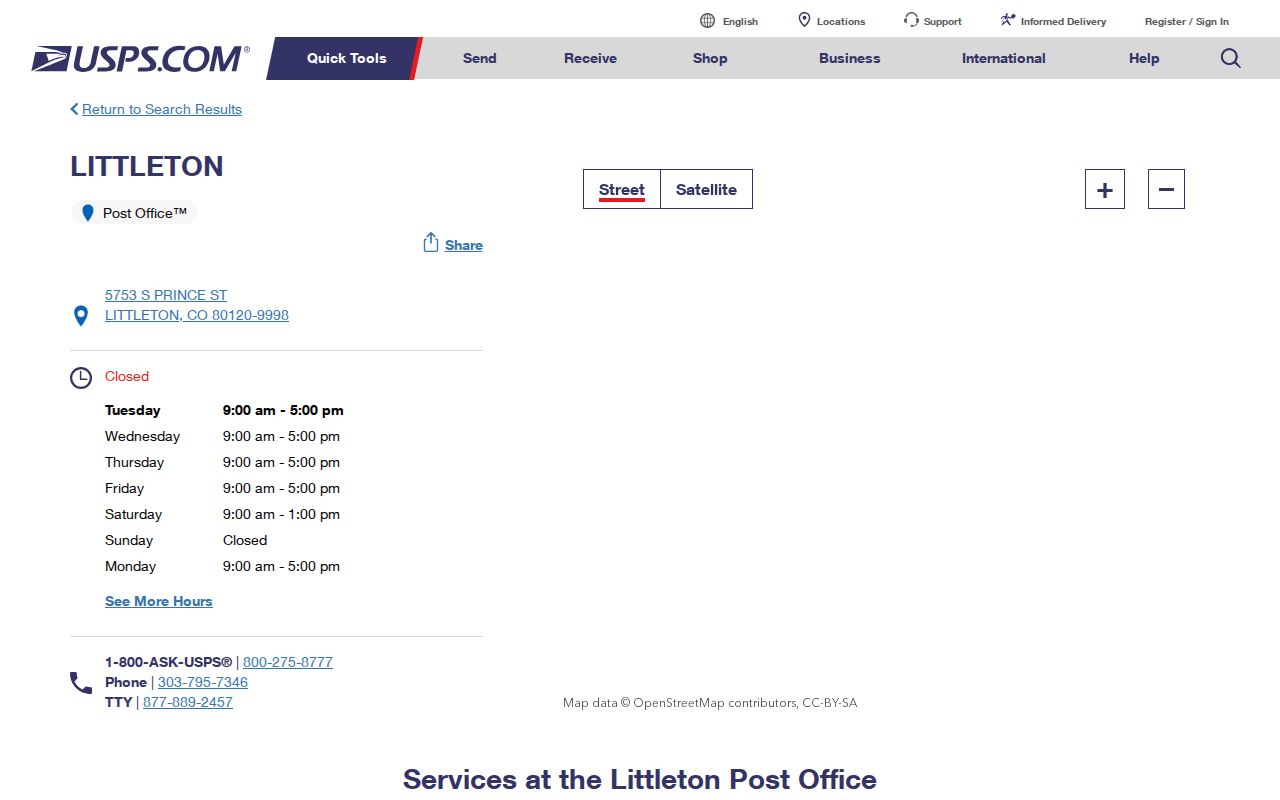 Littleton ZIP code directory Littleton USPS post office